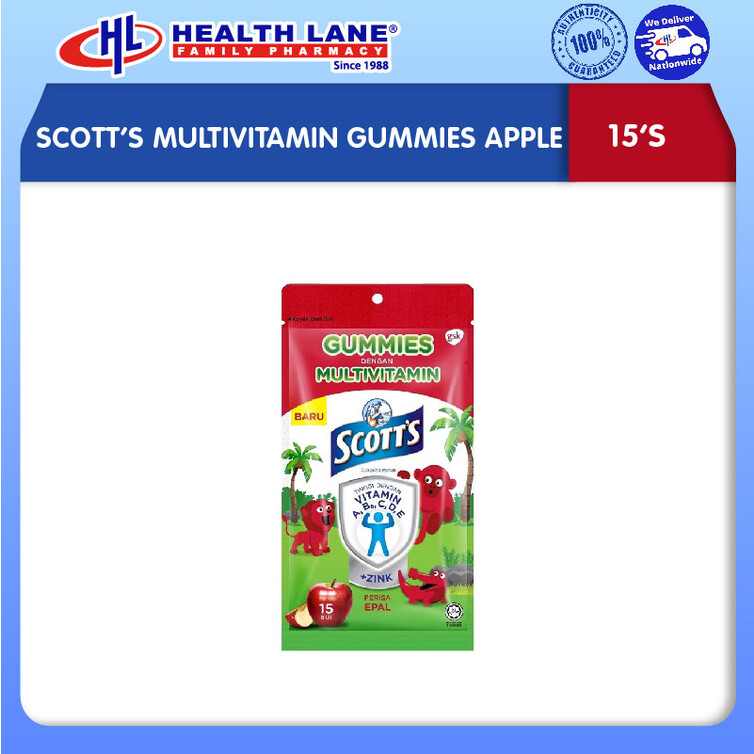 SCOTT'S MULTIVITAMIN GUMMIES APPLE 15'S
